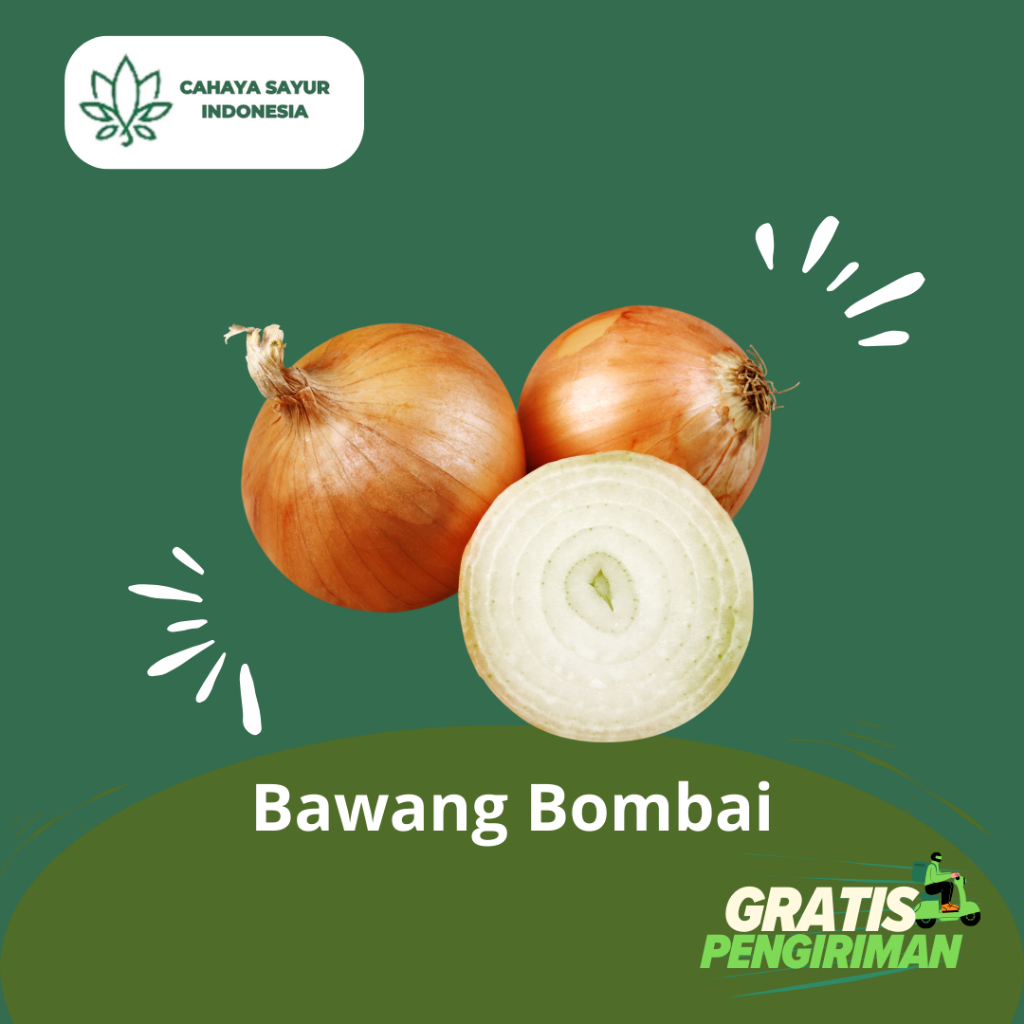 

Bawang Bombai / Bawang Bombay 1kg + Gratis Ongkir