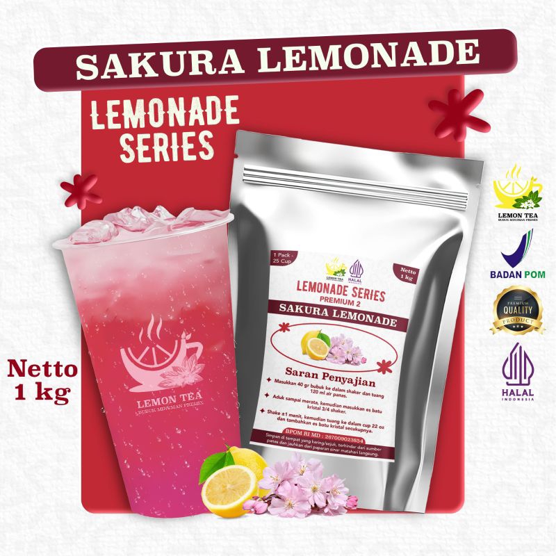 

Bubuk Minuman SAKURA LEMONADE /1000gr Halal Bpom