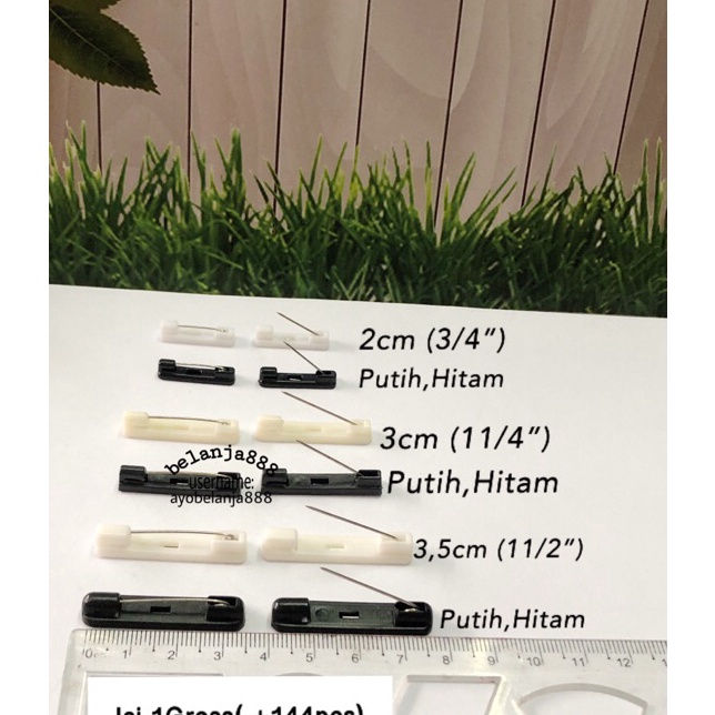 

FG2 Peniti plastik name tagpeniti bahan papan nama 144pcs