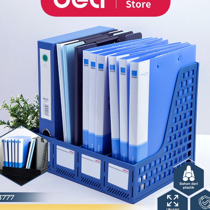 

Super Deli File Tray Rak Box File Bahan Plastik 4 Sekat 33777