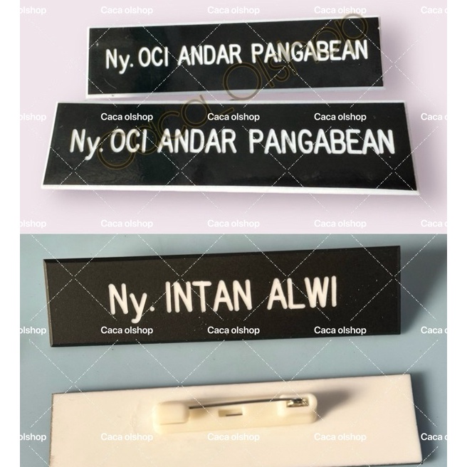 

KI3 Nametag Nyonya Persit Bhayangkari Papan Nama Dada Grafir Akrilik Peniti Magnet Paku