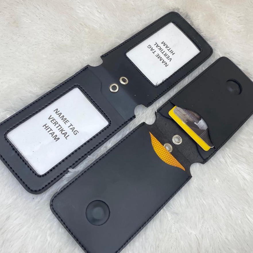 

KF7 NAME TAG BOLAK BALIK MAGNET 2 in 1 KULIT ID CARD HOLDER KULIT ID CARD GANTUNGAN NAMA RR4