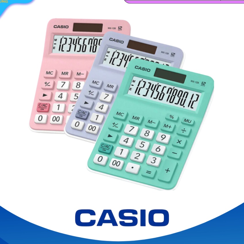 

Super Asaba Bandung CASIO MX12B Kalkulator Dagang Calculator Full Color Kalkulator Warna Kalkulator 12 dit