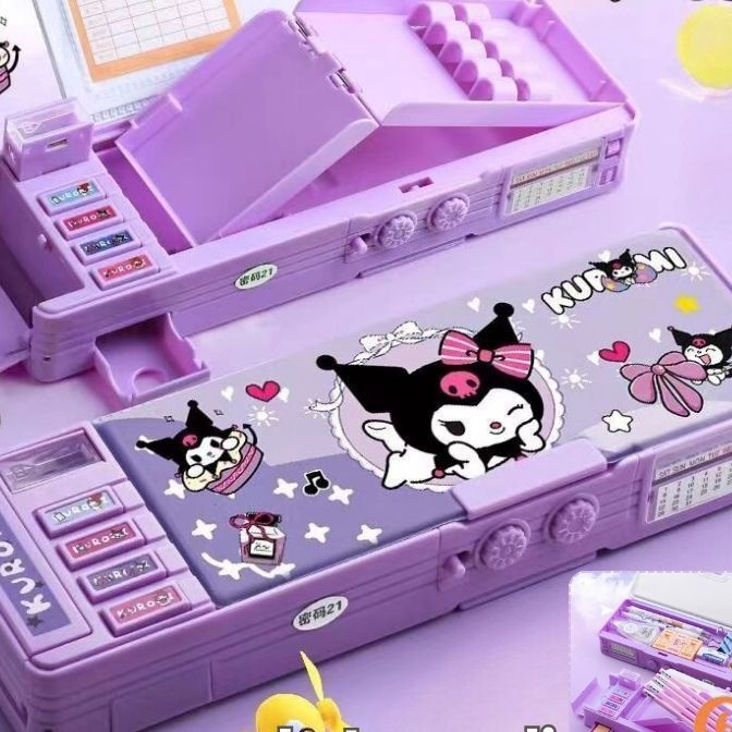 

Terjangkau Penjual Lokal Kuromi Kotak Alat Tulis Multifungsi Kunci Kode Kotak Pensil Dua Sisi Bernilai Tinggi Kapasitas