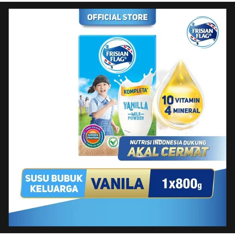 

Frisian Flag Kompleta Susu Bubuk Keluarga Vanila 800gr - Susu Bubuk Keluarga