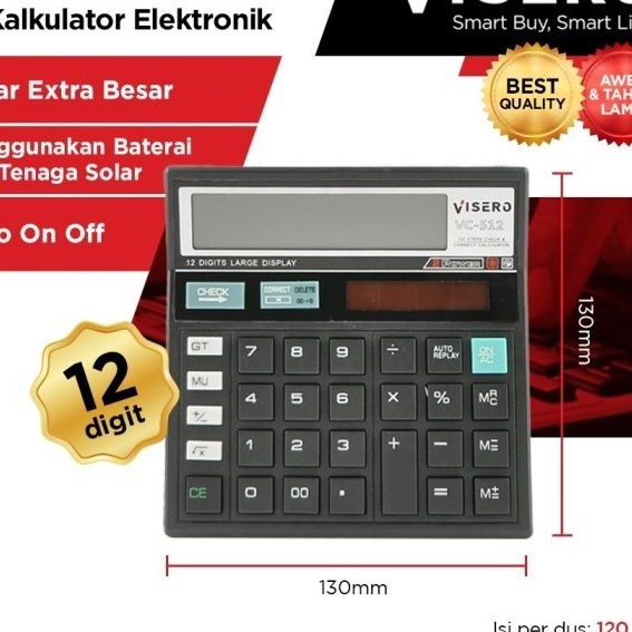 

HJ6 Calculator kalkulator Visero VC512 12 Dit