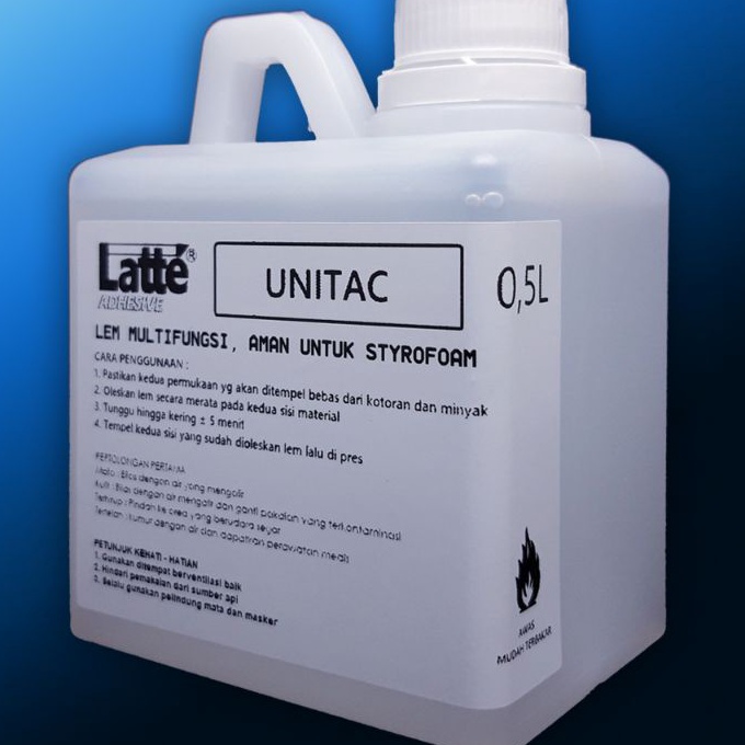

KI3 Jual lem styrofoam cair LATTE UNITAC gr untuk gabus prakarya