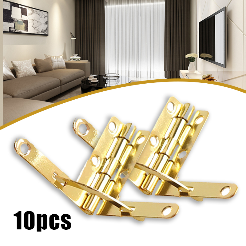 10pcs Engsel Siku Engsel 90'' Engsel Siku Kotak Perhiasan Mini Engsel L untuk Box 3.3.3cm