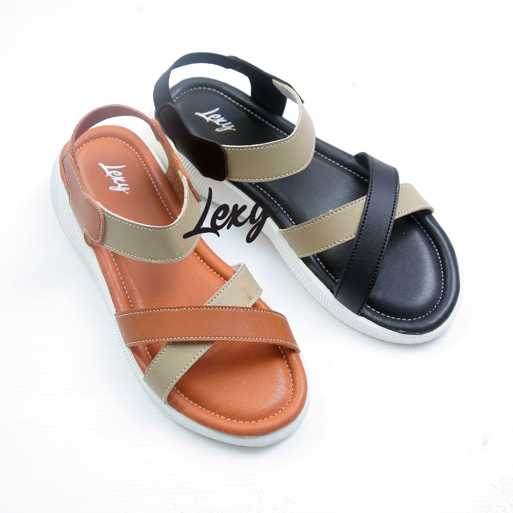 Lexy ROSALINA Sandal Wanita Tali Karet Casual Trendy Empuk