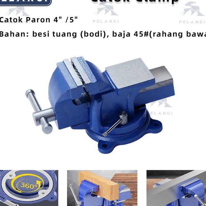 

KI3 Catok Clamp 5 catok paron Ragum Klem Catok Meja Bench Vise Ragum Tanggem Alat Jepit Serbaguna Catok Paron Ragum Besi 5 inch Catok Paron Ragum Bench Vice 125mm Tanggem Meja Putar Bais Besi 5 Inci Vise Penahan Penjepit Pemutar 36 Derajat