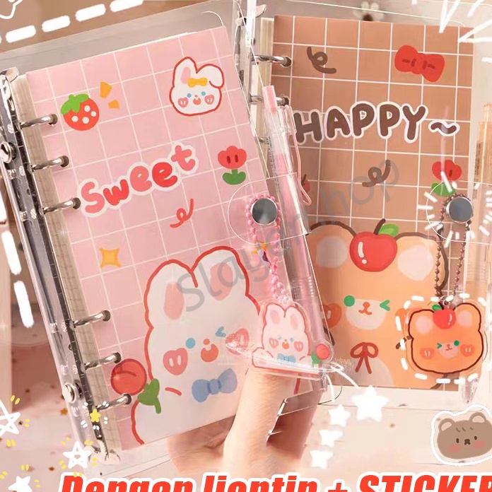 

Hemat Binder Note A6 1 lembar Lucu Karakter Character Daily Planner Aesthetic Estetik Dengan liontin STICKERS