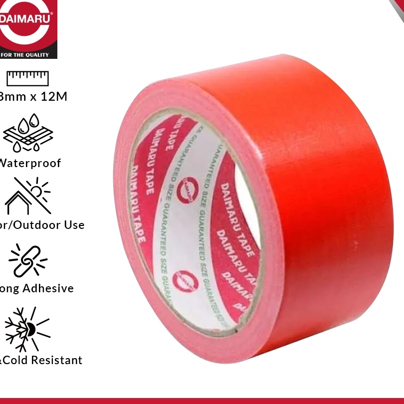 

FG2 Daimaru Cloth Tape Lakban Kain Warna Merah 48 mm x 12 meter