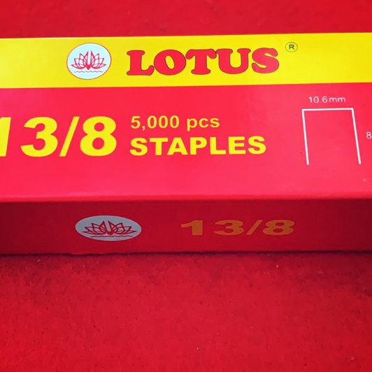 

Super Staples 138 lotus isi stapler ukuran 138 pcs isi stapler manual