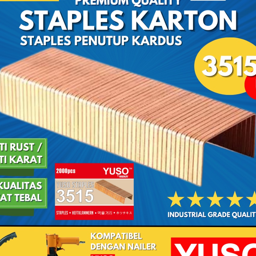

HJ6 Isi Staples Karton Kardus 3515 YUSO Carton 3515U 15mm
