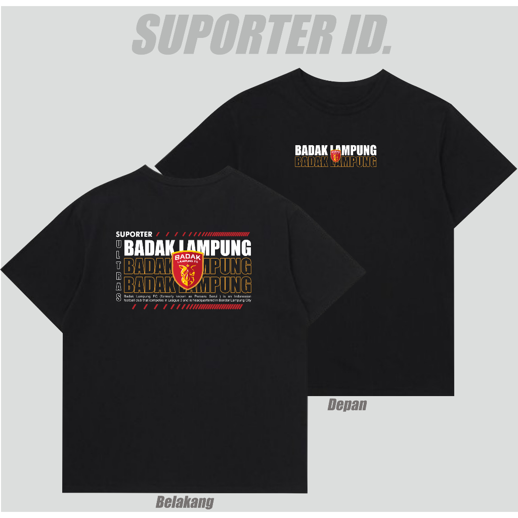 Kaos Suporter Badak Lampung Tshirt Suporter Ultras Badak Lampung
