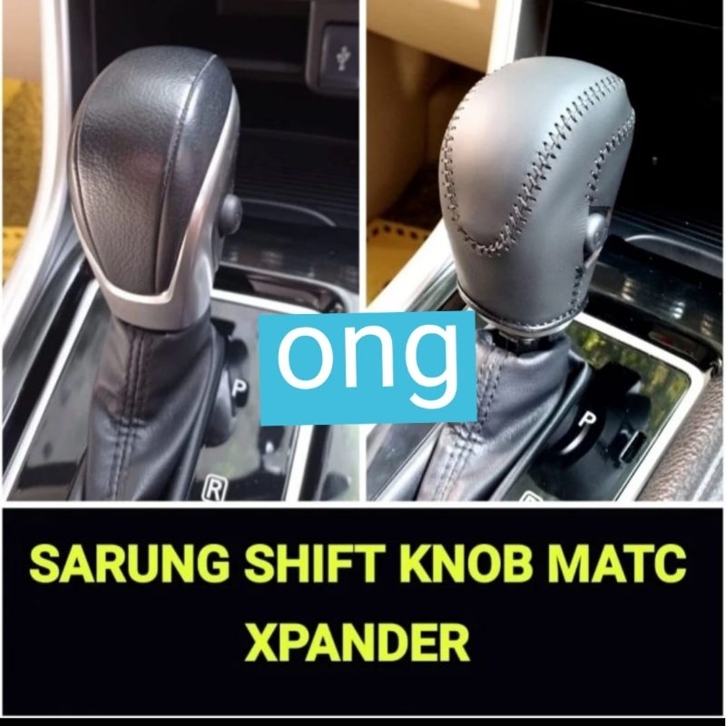 sarung kulit asli cover shift knob tuas matic mitsubishi xpander