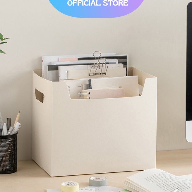 

HJ6 Aimilo Desktop Storage Box Organizer Foldable Kotak Penyimpanan Serbaguna Box File