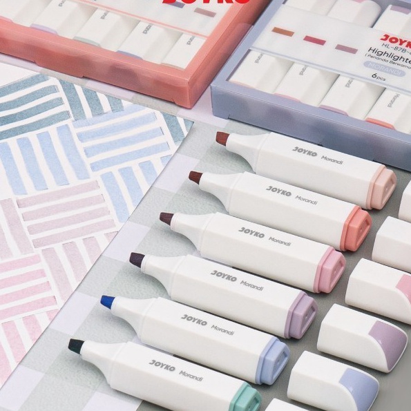 

Langka PERSET Penanda Berwarna Hhlhter Joyko HL87A 87B 6 Warna Morandi
