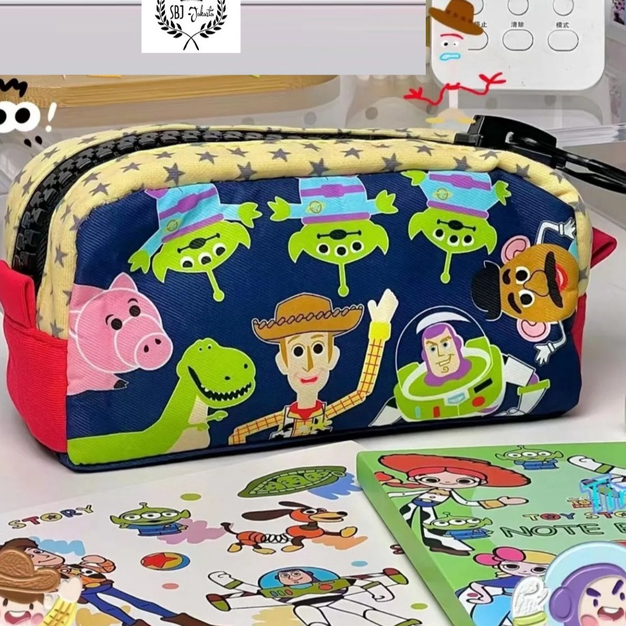 

HJ6 Tempat Pensil Kotak pensil Softcase kanvas Toy Story My melody Pochacco resleting