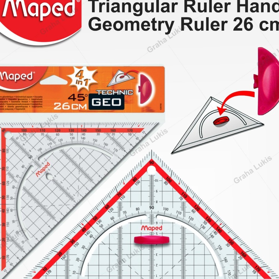 

Langka PENGGARIS GEOMETRI MAPED 26 CM PENGGARIS SEGITA PEGANGAN