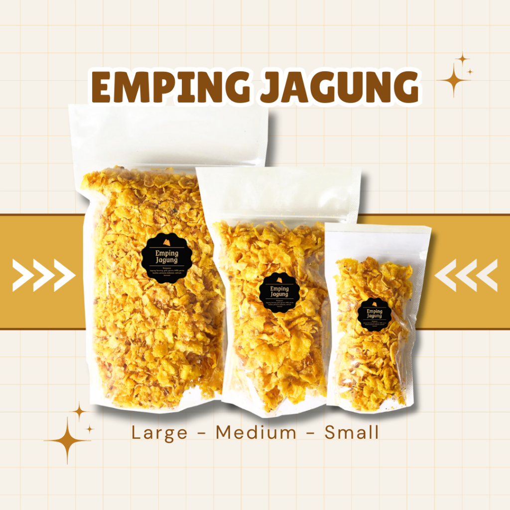 

[DELISH SNACKS] Emping Jagung / Snack Cemilan Camilan Gurih Enak Pedas Manis