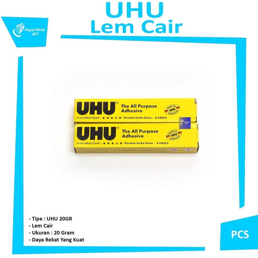 

Unggul UHU Lem Cair All Puose Adhesive 2gr Glue