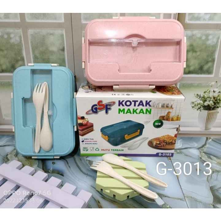 1kg isi 3 kotak makan gsf 3103 kotak bekal makan set gsf launch box set gsf 3103