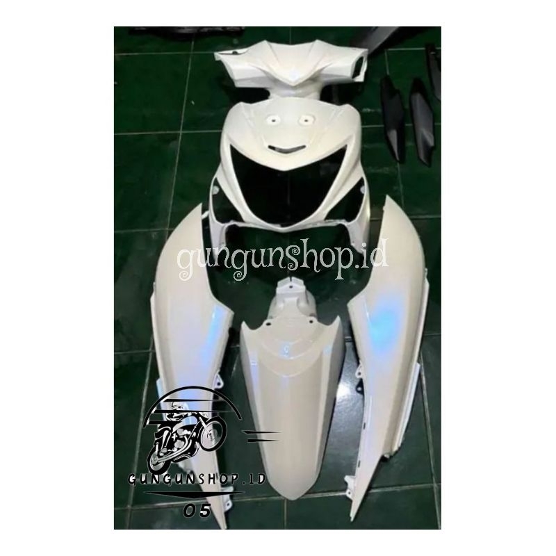 fullset body halus Honda beat pop warna putih lembayung biru