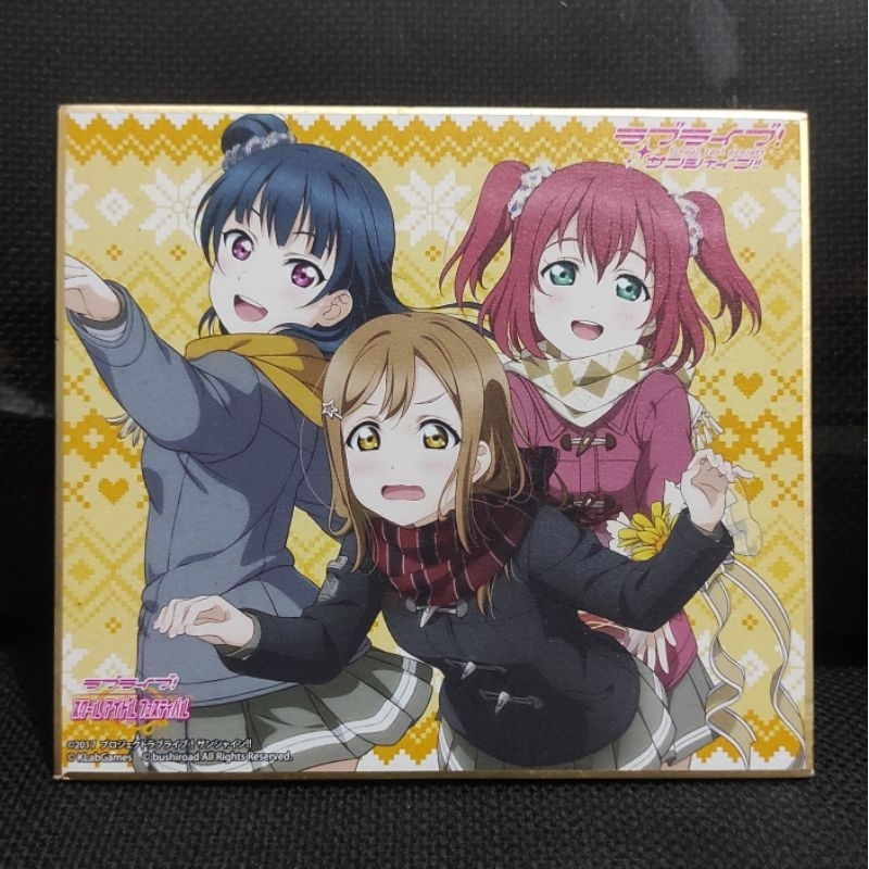 Shikishi Anime Love Live Aqours Yoshiko Hanamaru Ruby Original Jepang