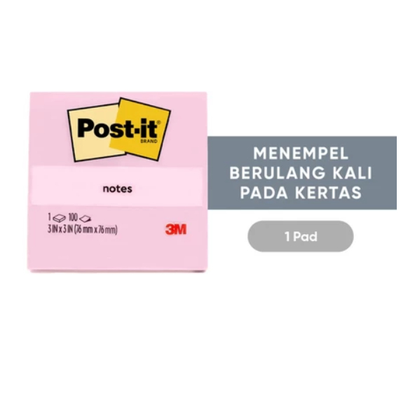 

3M Post-it Original Millenial, Memo Tempel, 654-1MP, Menempel berulah kali pada kertas, 2 pad, 76x76 mm, Untuk berbagai