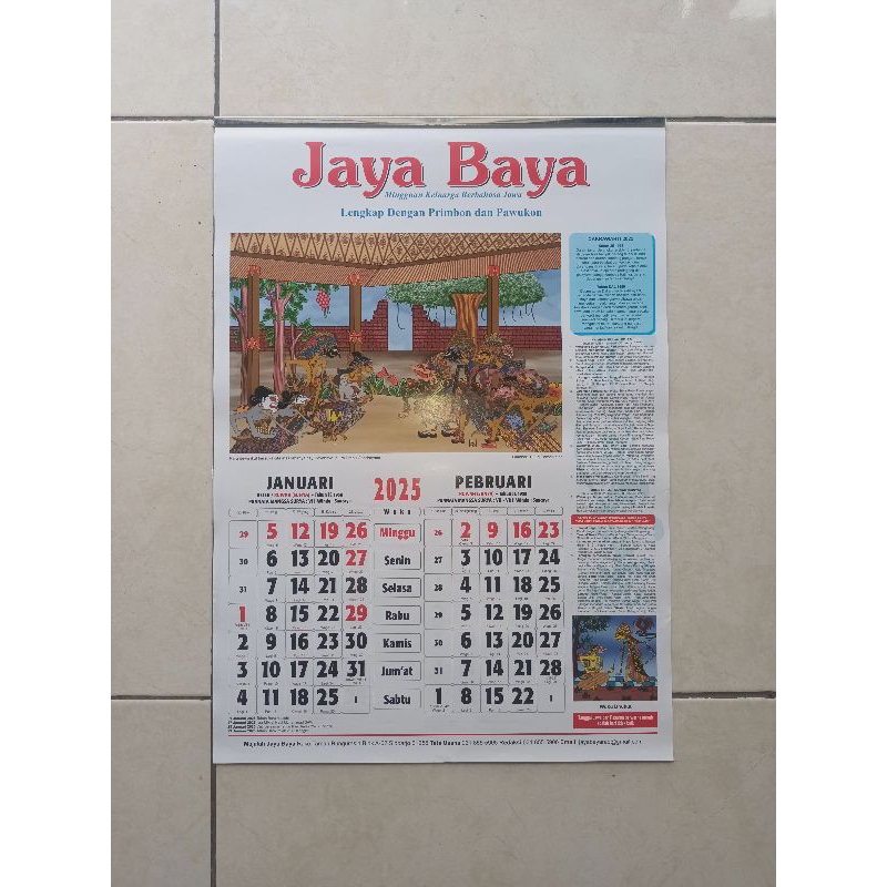 

KALENDER JAYA BAYA TAHUN 2025