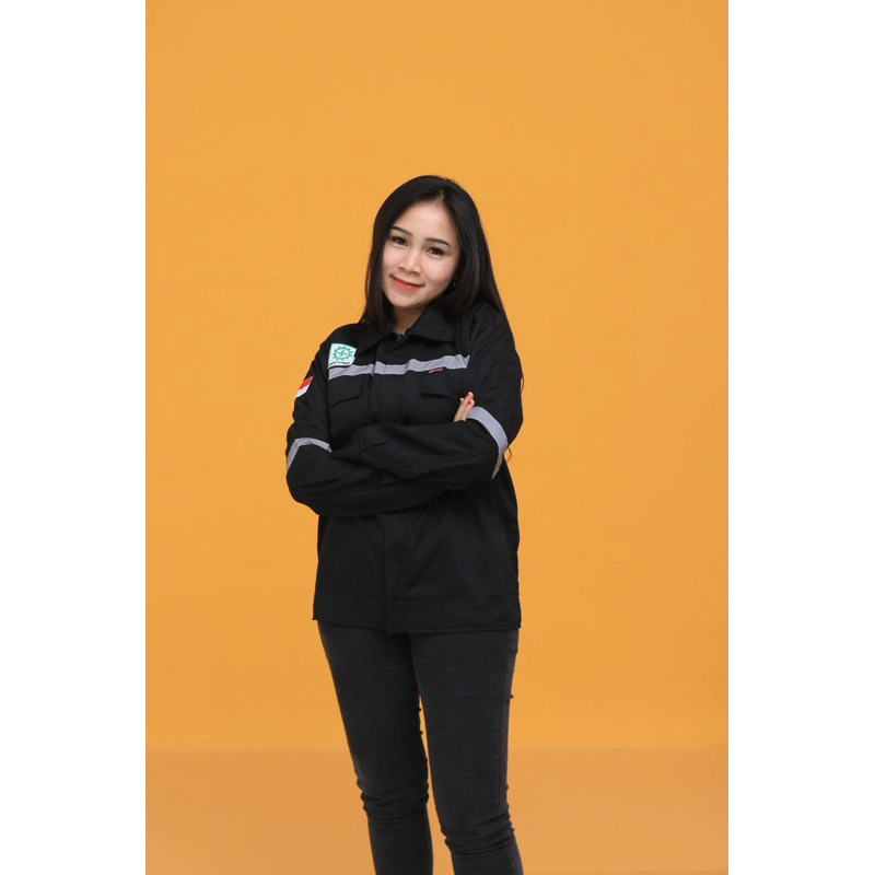 wearpack atasan hitam polos