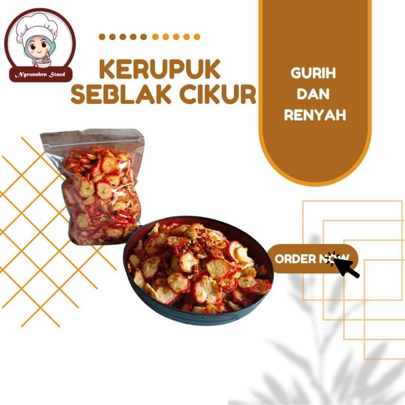 

Kerupuk seblak cikur super melimpah cikurnya 250 gram