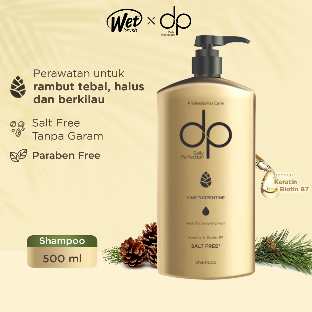 DP Daily Perfection Shampoo Pine Turpentine Healthy Growing 500 ml - Salt Free Shampo Bebas Garam Sa
