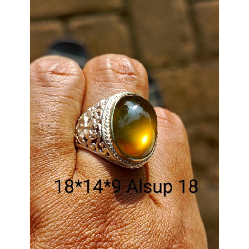 Natural Cincin Batu BioSolar Aceh HQ Full Giwang