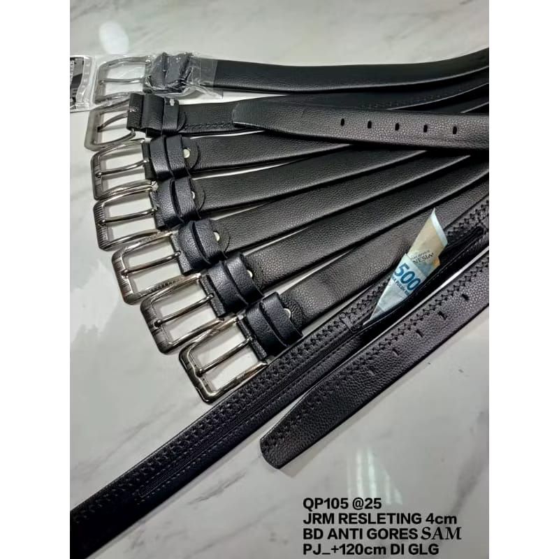 ikat pinggang pria premium resleting