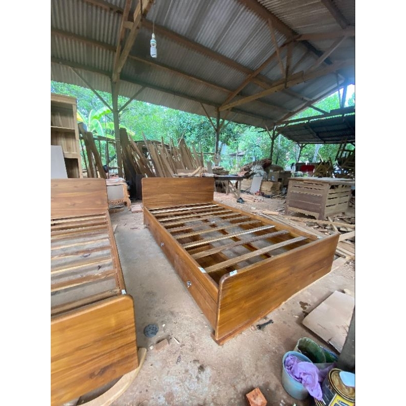 set dipan kayu jati/tempat tidur
