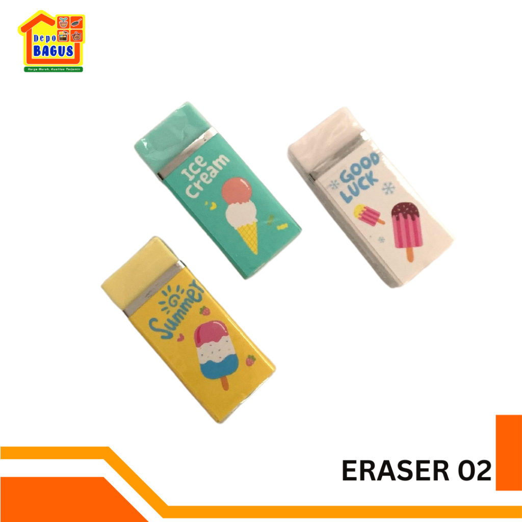 

Penghapus Motif Eskrim, Penghapus Karet