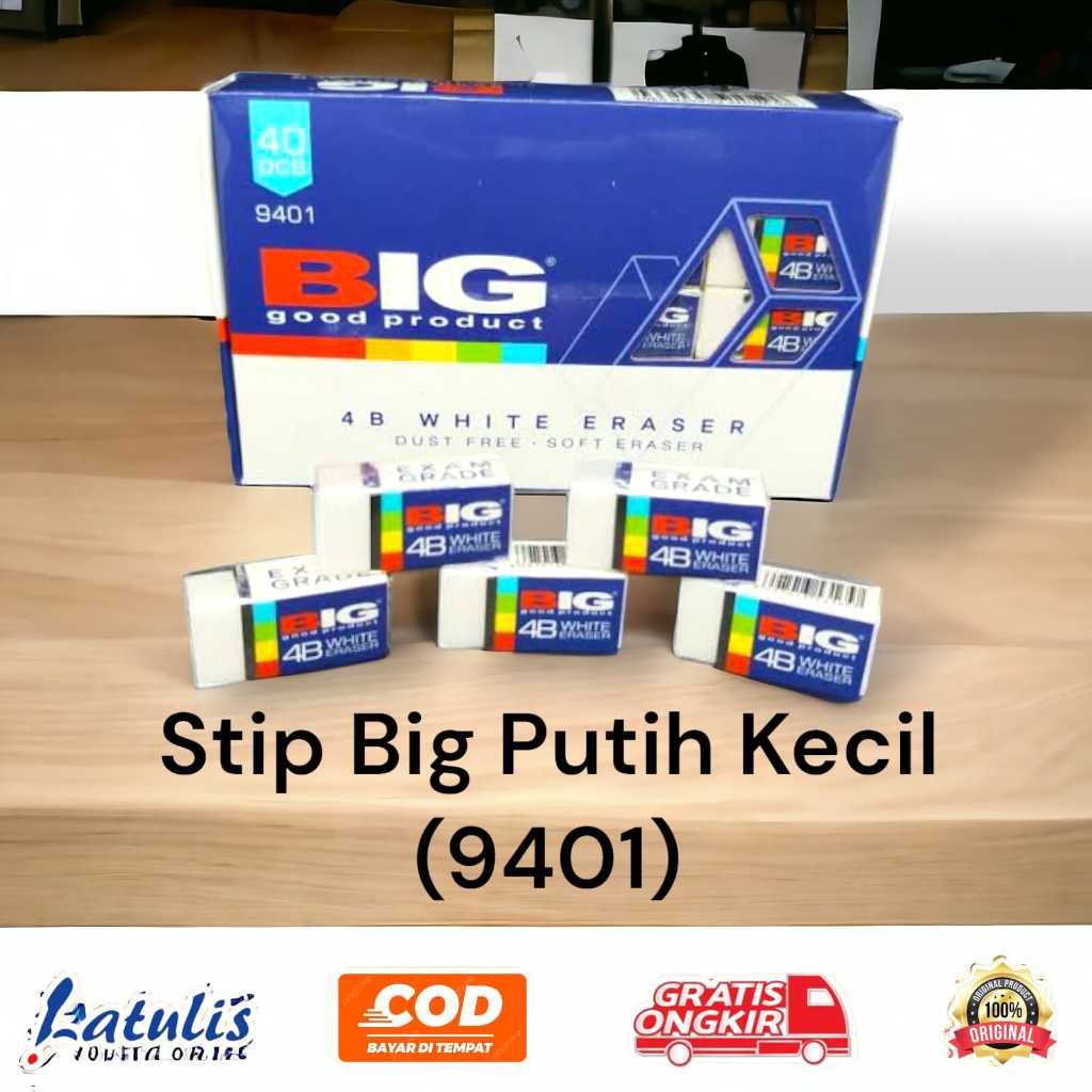 

ERASER, PENGHAPUS, STIP B-40 9401 WHITE BIG