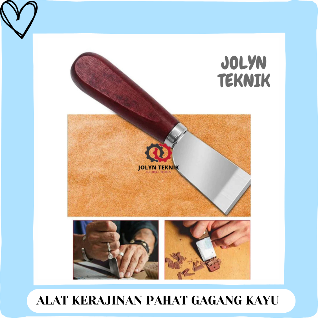 

CKS15 Leather Trimming Knife Leather Carving Tools Shovel 35MM PISAU PAHAT SABUK KERTAS GAGANG KAYU