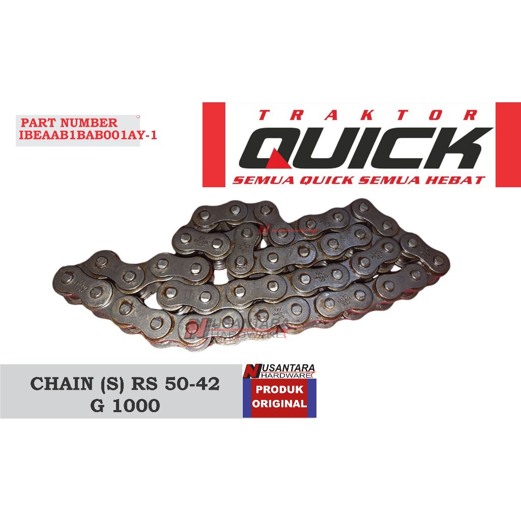 chain (s) rs 50 x 42 link traktor g 1000, rantai rs 50 traktor g 1000, rantai gardan traktor g 1000,