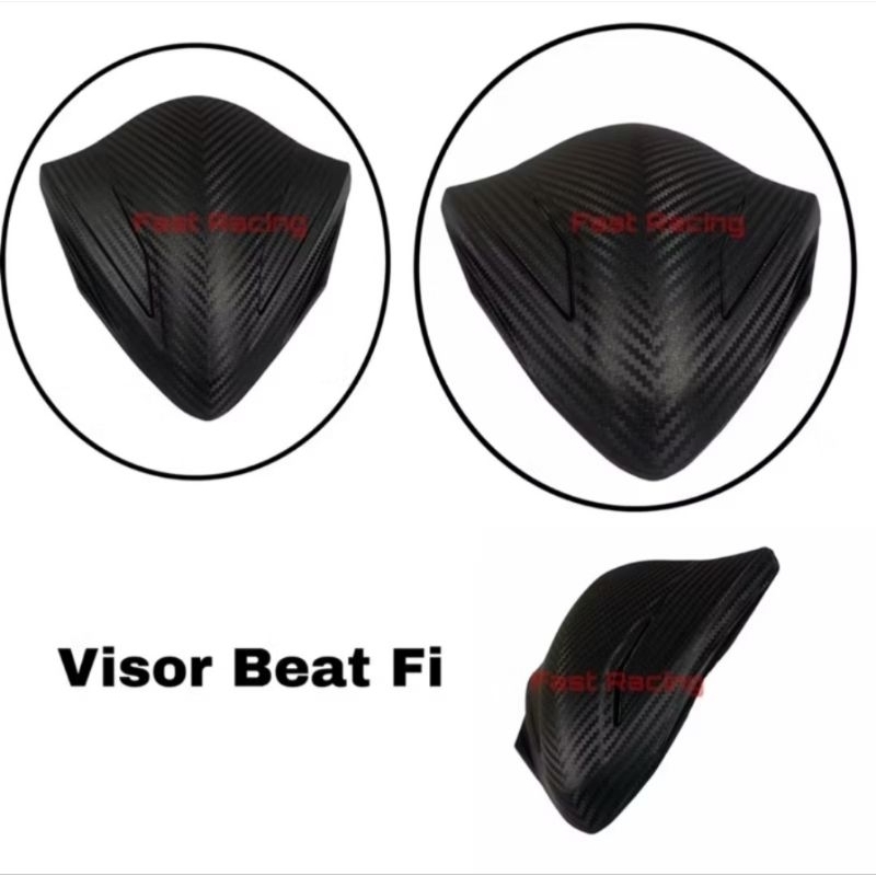 visor motor visor beat fi esp new 2017 2018 warna hitam carbon bahan berkualitas