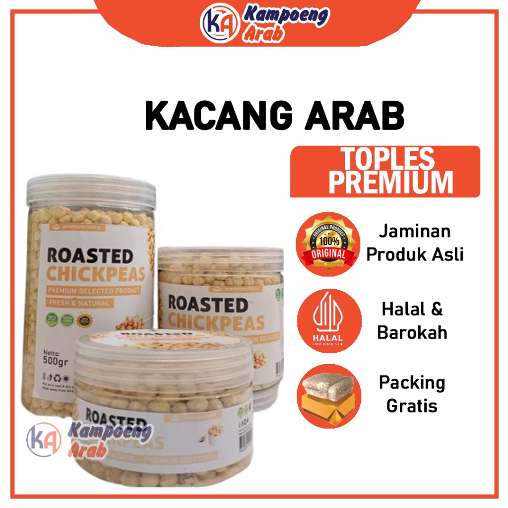 

Kacang Arab Chickpeas Toples Premium Kualitas Original Renyah Gurih Matang Panggang Cemilan Oleh oleh Haji dan Umroh