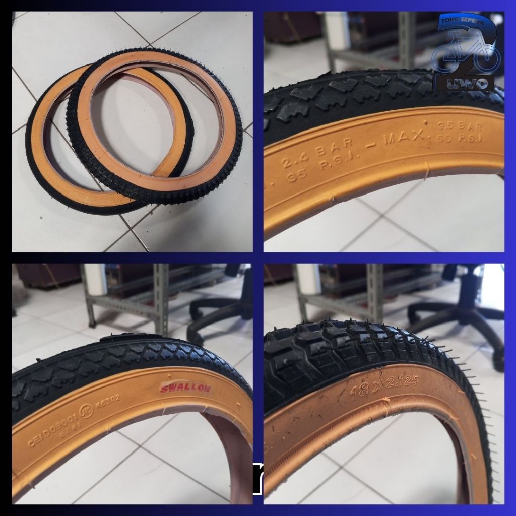 Ban Sepeda anak ukuran 18 berbagai varian cocok untuk BMX dan Mini
