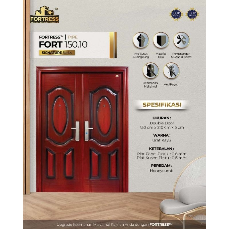 FORTRESS Pintu Baja 150.10 /Pintu Besi/Pintu Rumah/Pintu Panel