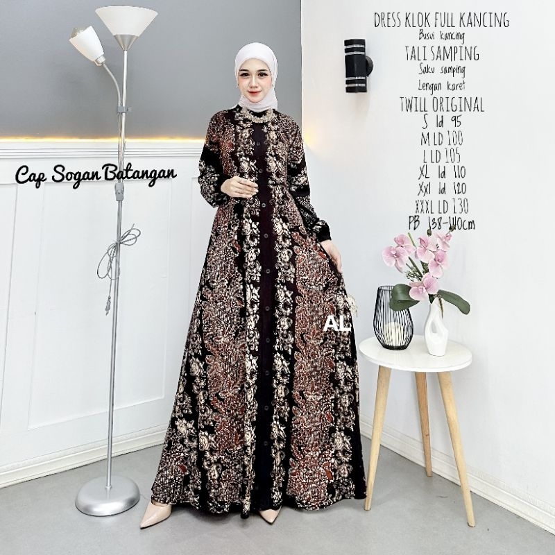 NEW ARRIVAL GAMIS CAP SOGAN BATANGAN GAMIS TWILL ORI ALENA BATIK