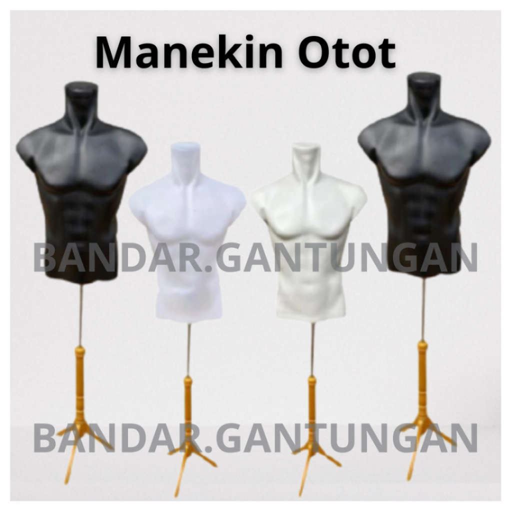 KHUSUS INSTAN Manekin Body Laki Laki/Manekin Otot Plastik Display Baju Kaos/Patung Pria Setengah
