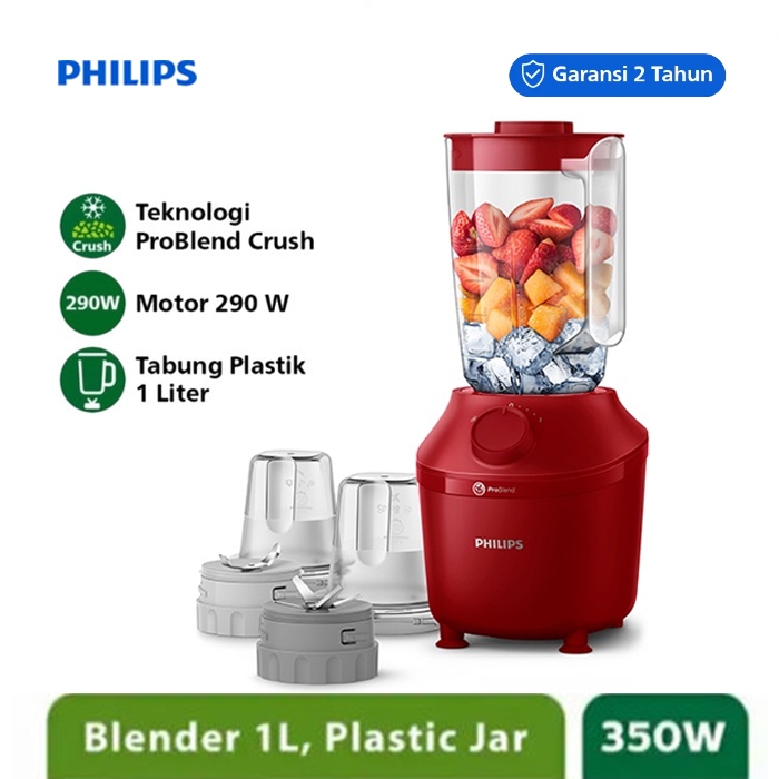 PHILIPS Blender Plastik 1L HR2042 / Blender Plastik Philips HR2042 / Blender Philips HR-2042 2IN1 1L