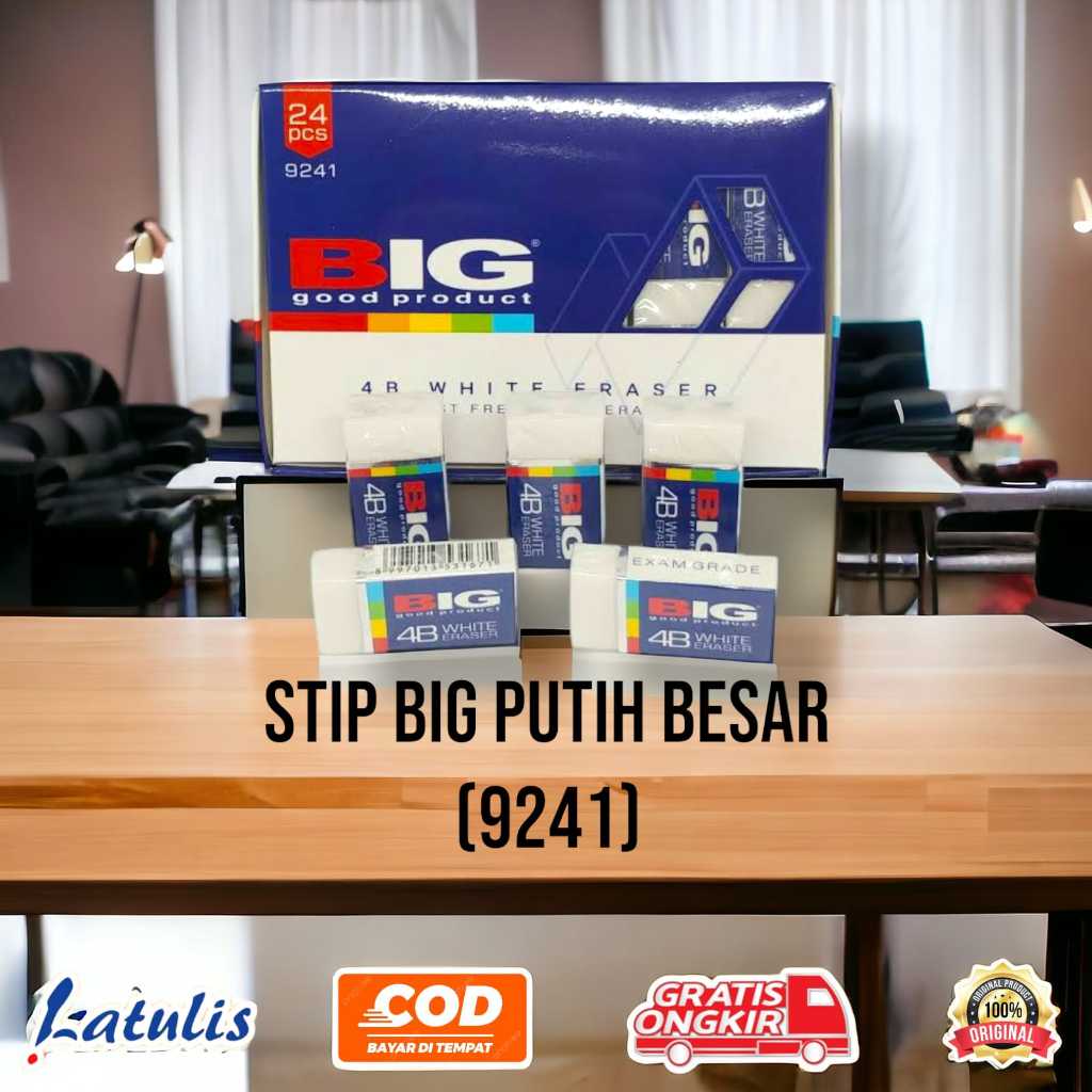 

24 Pcs BIG Penghapus / Eraser Pensil Putih Besar Dust Free ER-9241