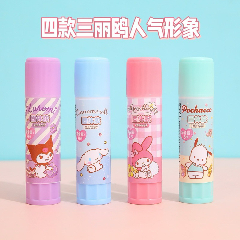 

MJ77 Glue Stick / Lem Kertas Putar Motif Sanrio Lucu Melody Kuromi Pochaco Cinnamorol